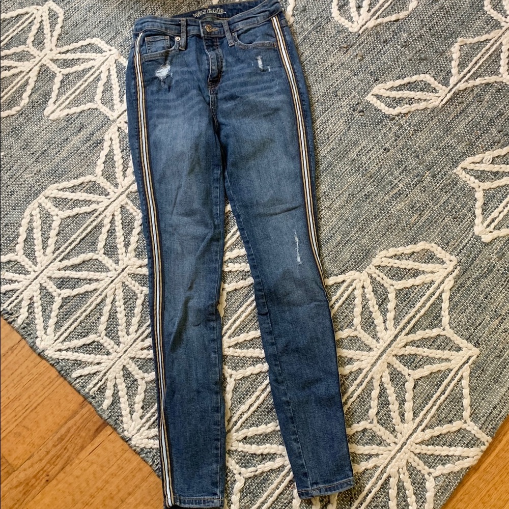 Wild Fable high rise skinny side stripe jeans 2 26